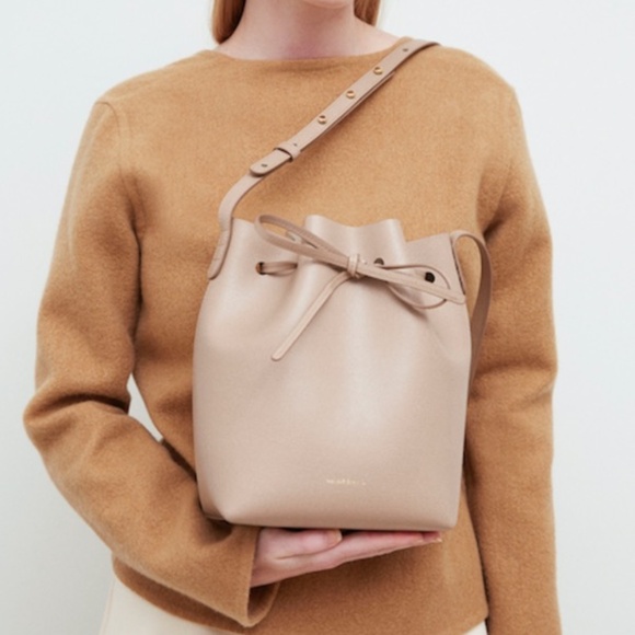 Mansur Gavriel Mini Bucket Bag Beige Leather - Picture 1 of 12